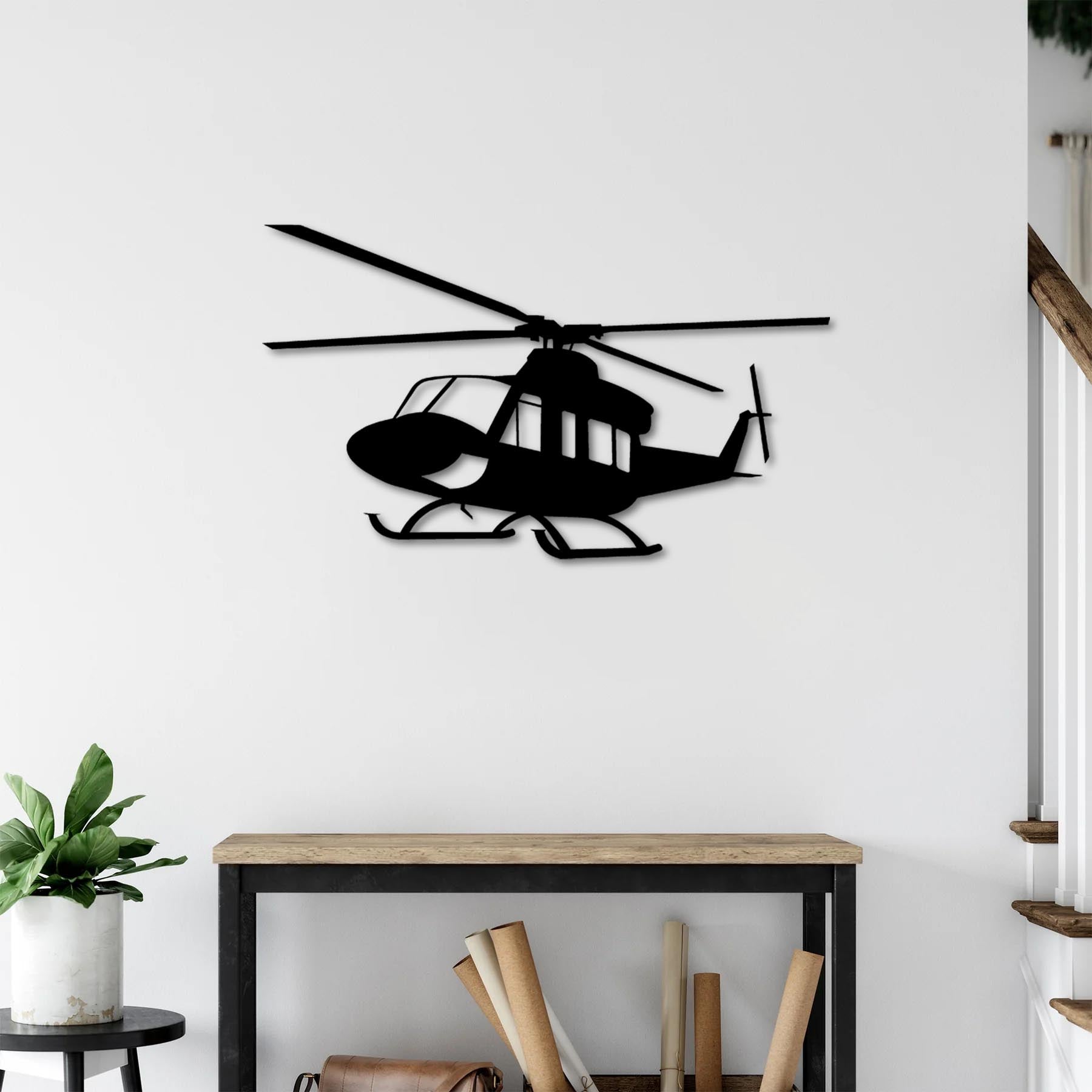Huey UH-1 – Helikopter Metal Duvar Dekoru