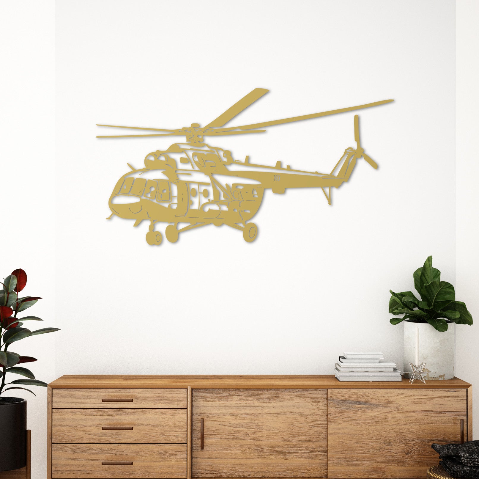 Mi-17 – Askeri Helikopter Metal Duvar Dekoru