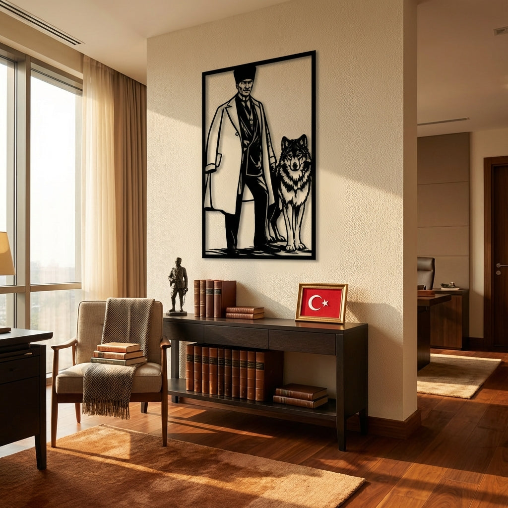 Asil Lider Atatürk Metal Duvar Dekoru