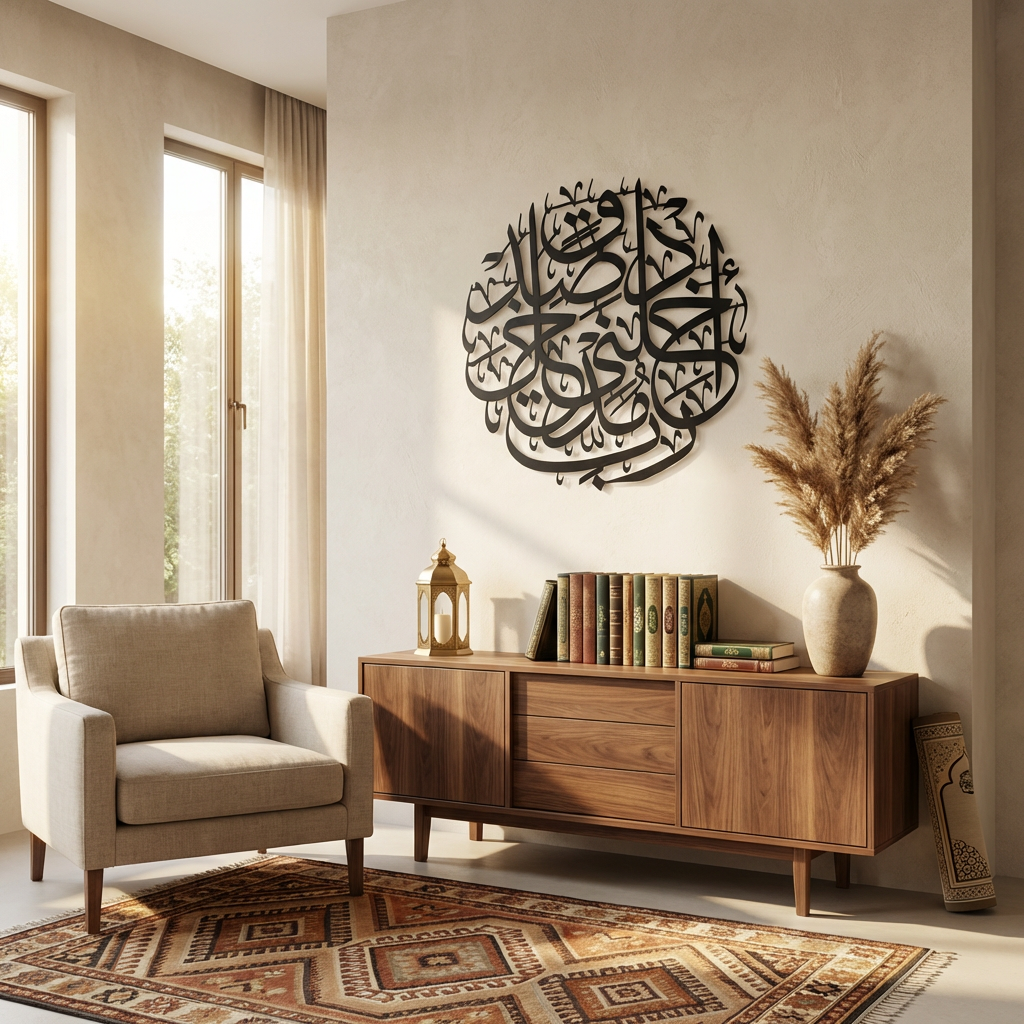 Al-İsra Suresi 80. Ayet" Hat Sanatı - İslami Metal Duvar Dekoru