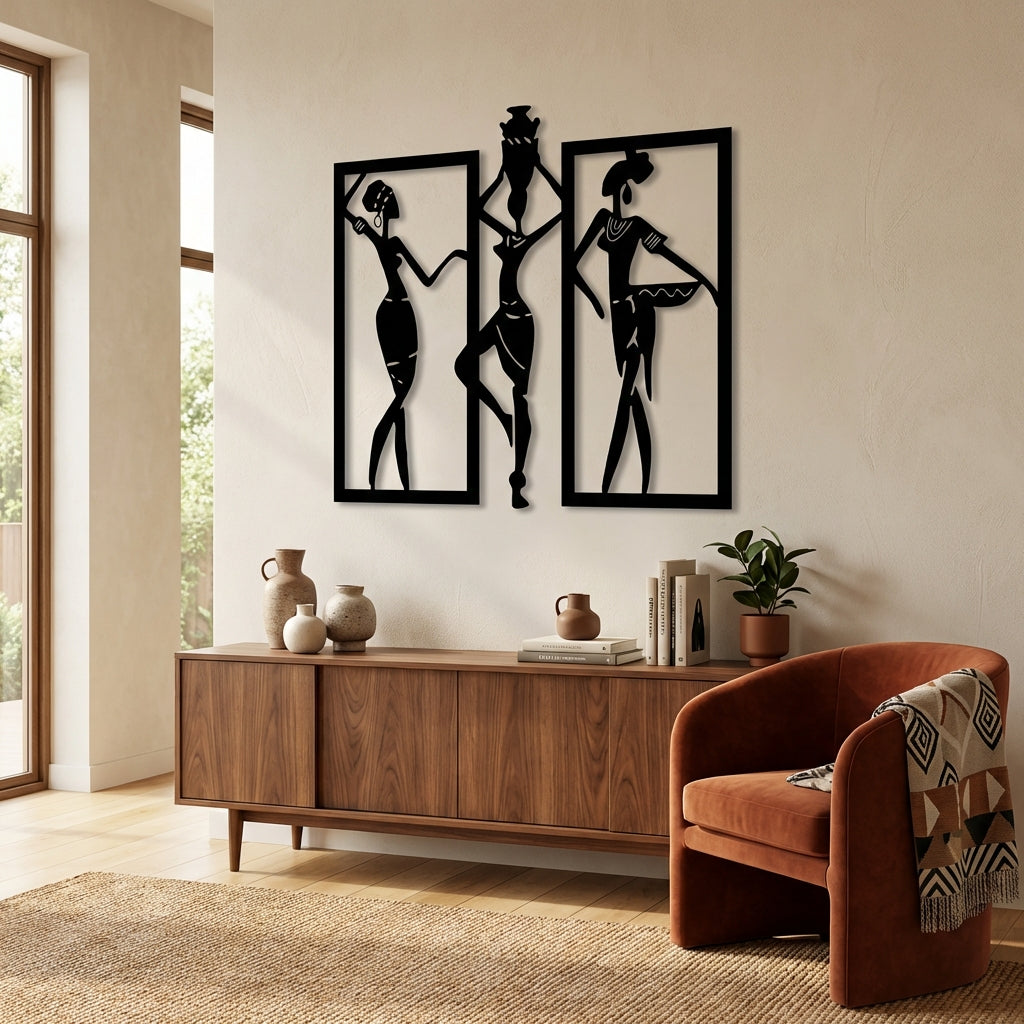 Afrika'nın Ritmi - Metal Duvar Dekoru