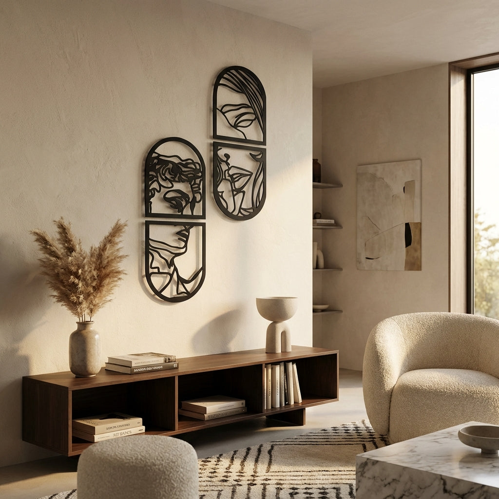 Aşkın Penceresi Metal Duvar Dekoru