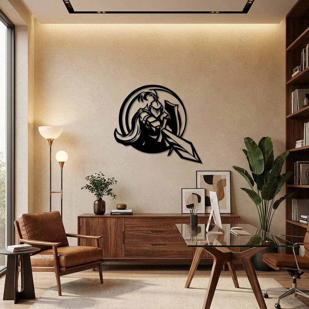 Cesur Savaşçı Metal Duvar Dekoru