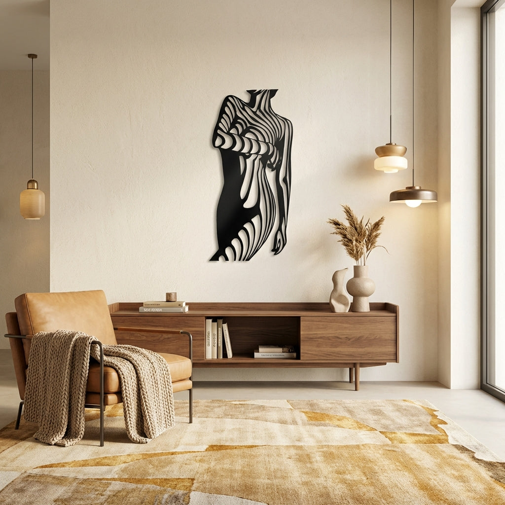 Kadın Silüeti – Metal Duvar Dekoru