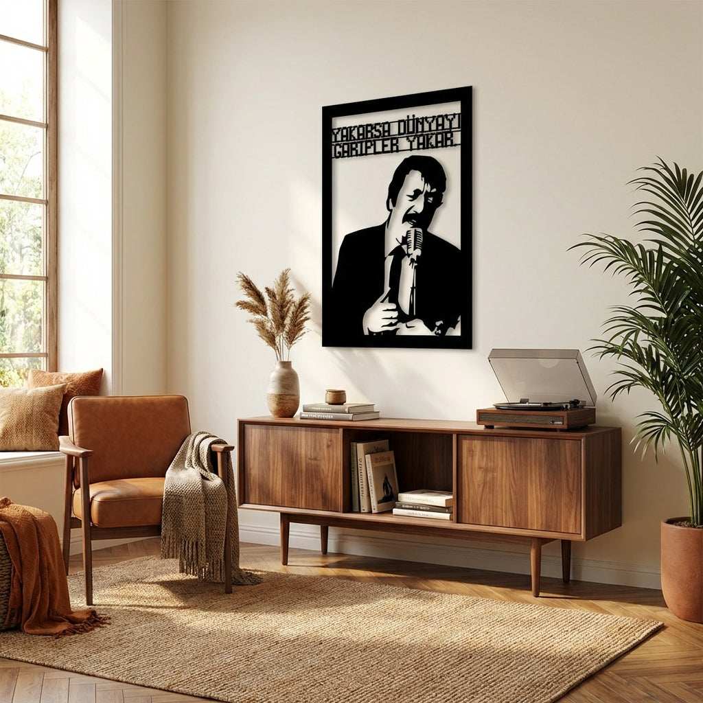 Müslüm Baba Metal Duvar Dekoru