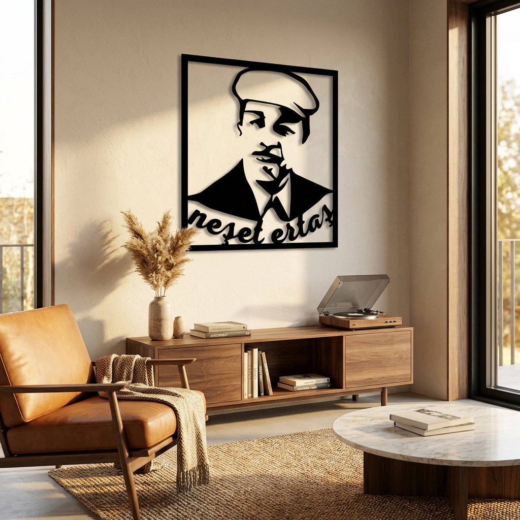 Neşet Ertaş Metal Duvar Dekoru