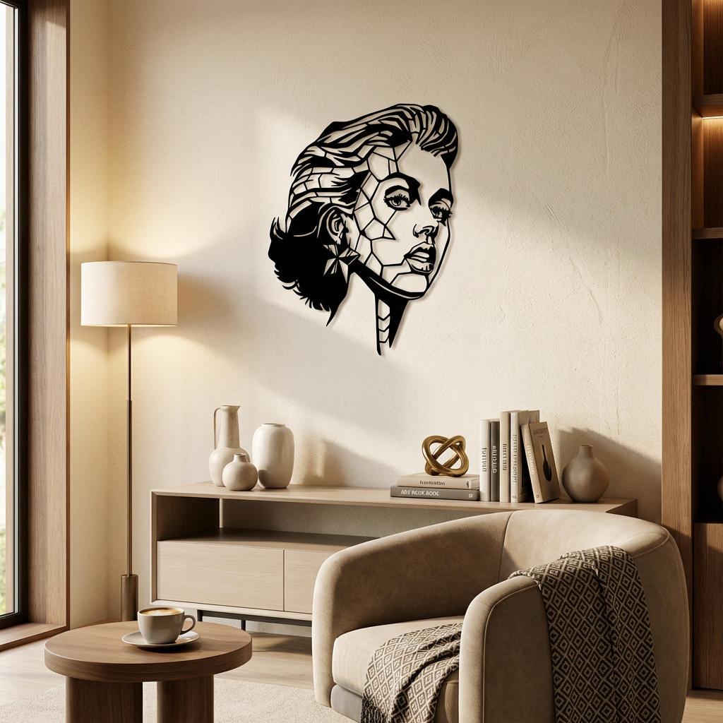 Parçalanmış Güzellik Metal Duvar Dekoru