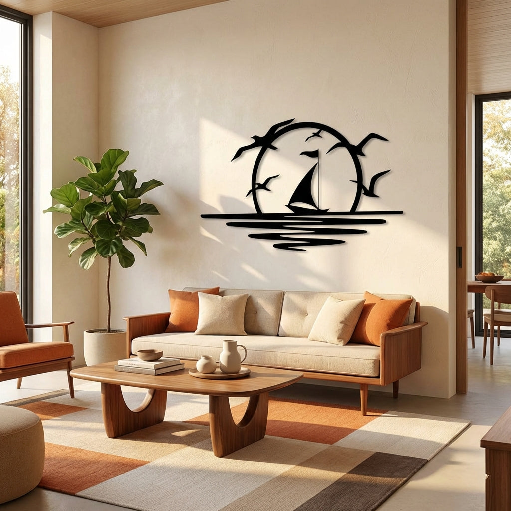 Rüzgarla Gelen Huzur Metal Duvar Dekoru