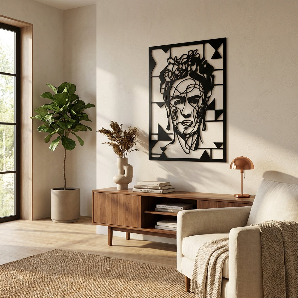 Sanatsal Frida Kahlo – Metal Duvar Dekoru