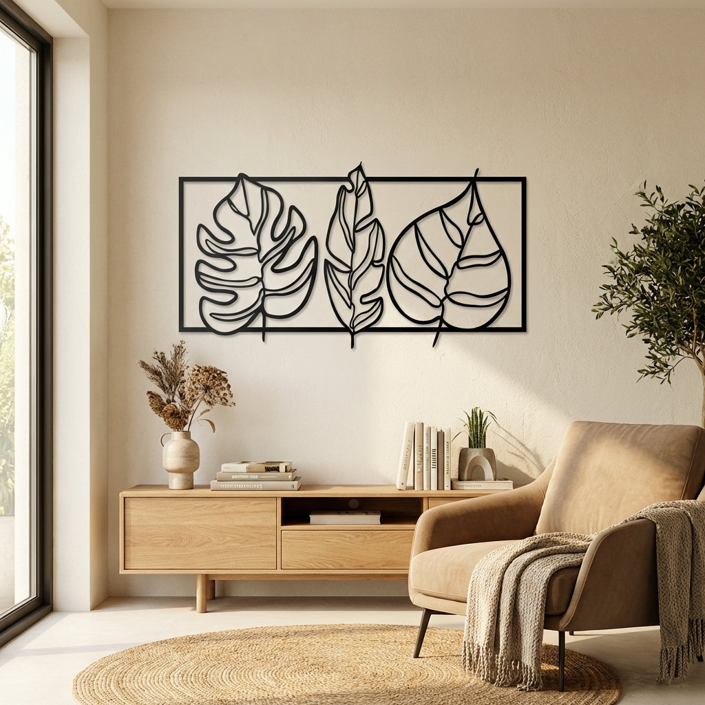 Tropik Esinti Metal Duvar Dekoru