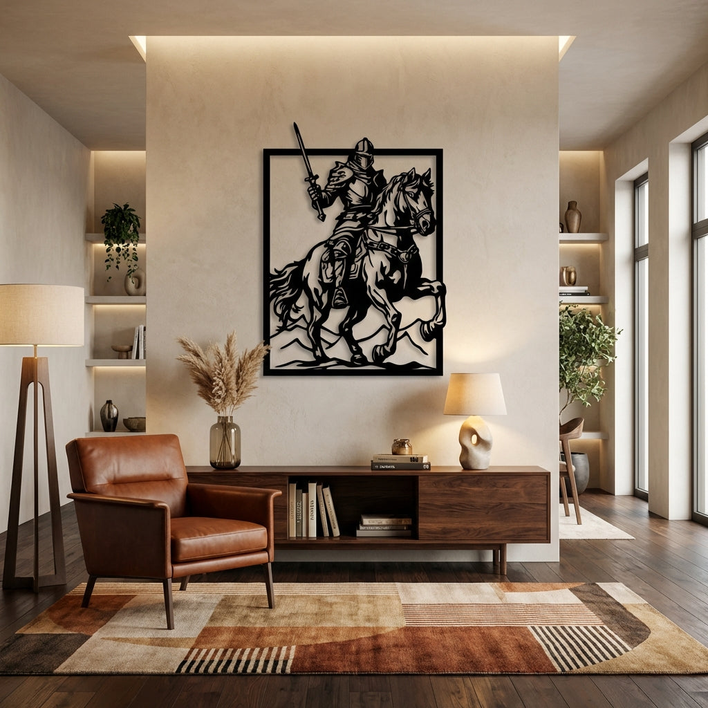 Şövalye Fırtınası Metal Duvar Dekoru