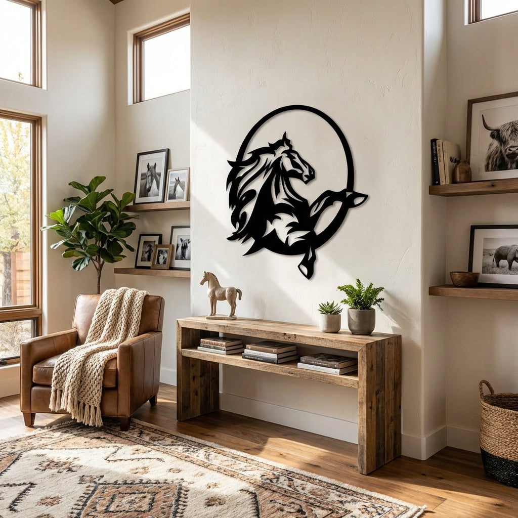 Asil At Metal Duvar Dekoru