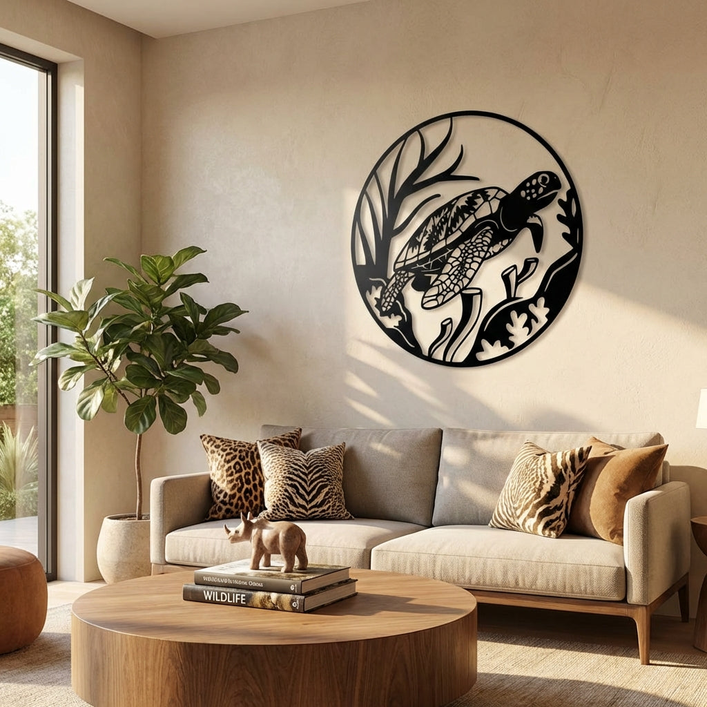 Kaplumbağa Metal Duvar Dekoru