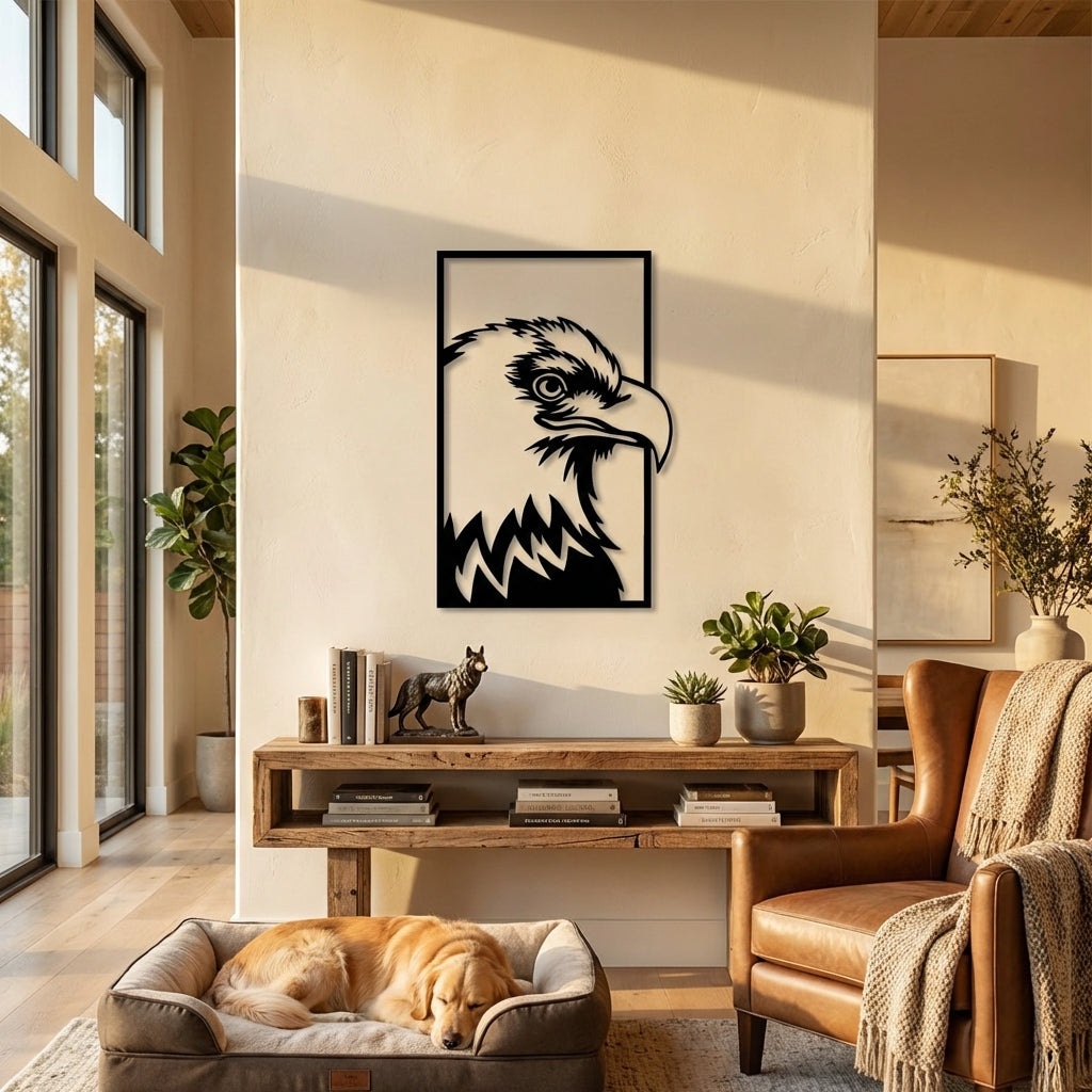 Kartalın Bakışı Metal Duvar Dekoru