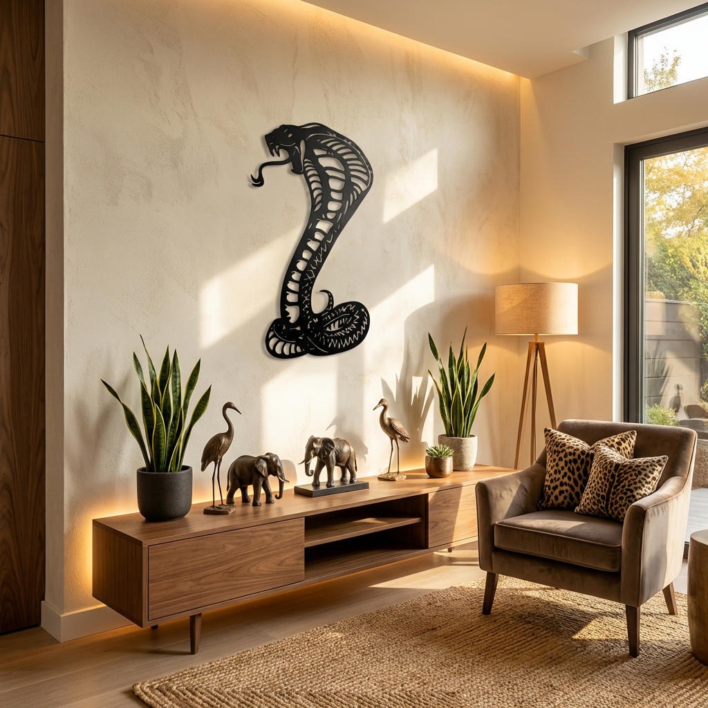 Kobra Metal Duvar Dekoru