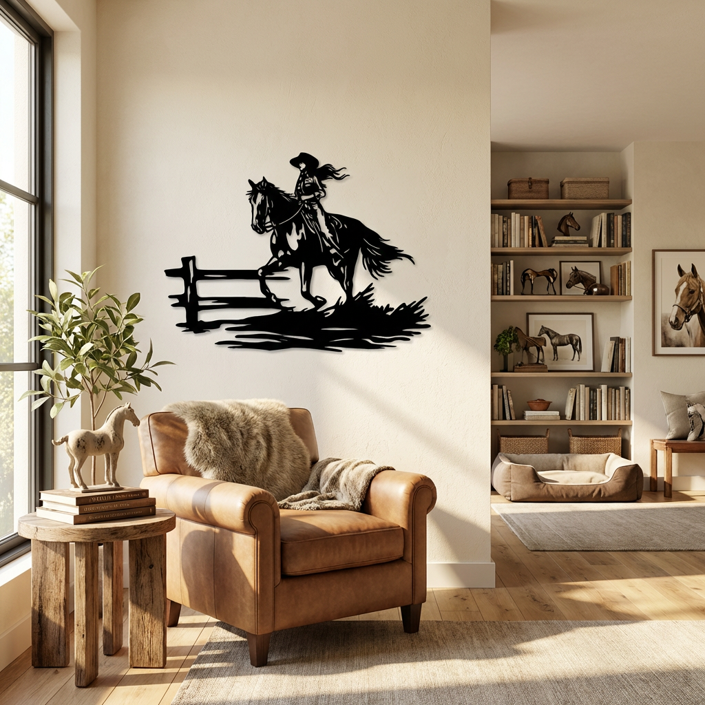 Özgürlüğün İzinde At Metal Duvar Dekoru