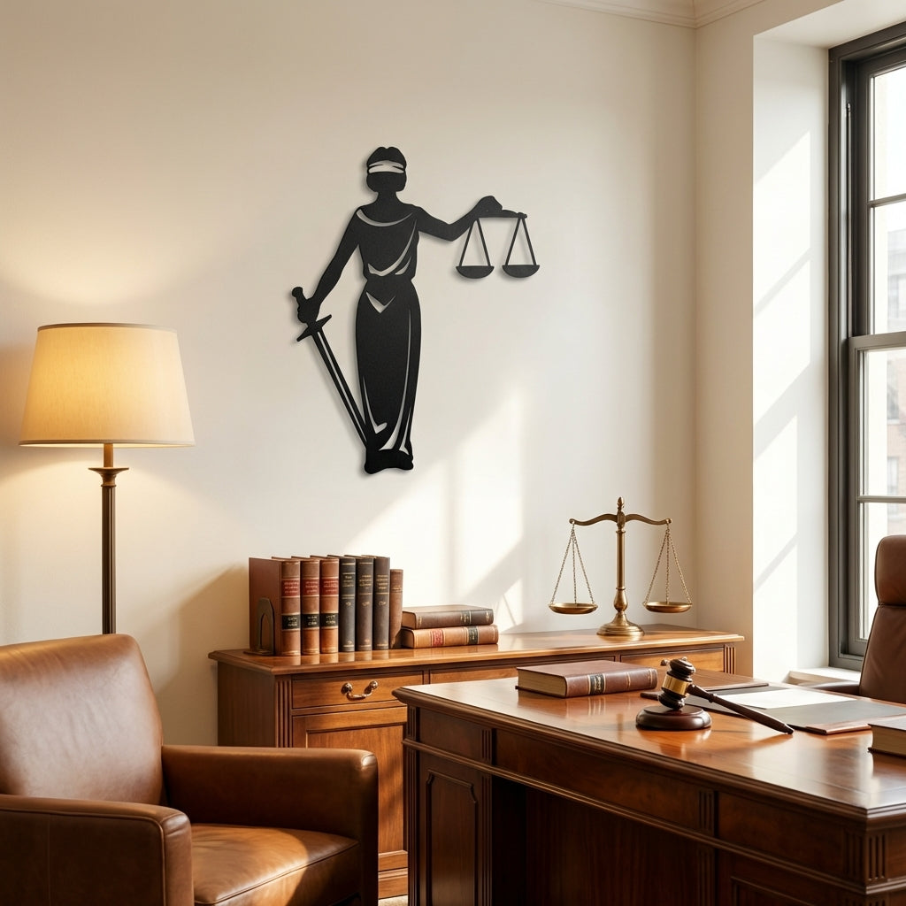 Adaletin Dengesi Metal Duvar Dekoru