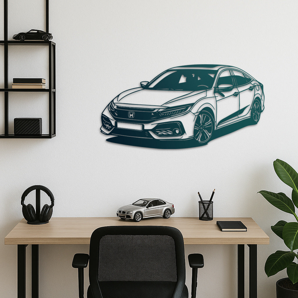Honda Civic FC5 – Araba Metal Duvar Dekoru