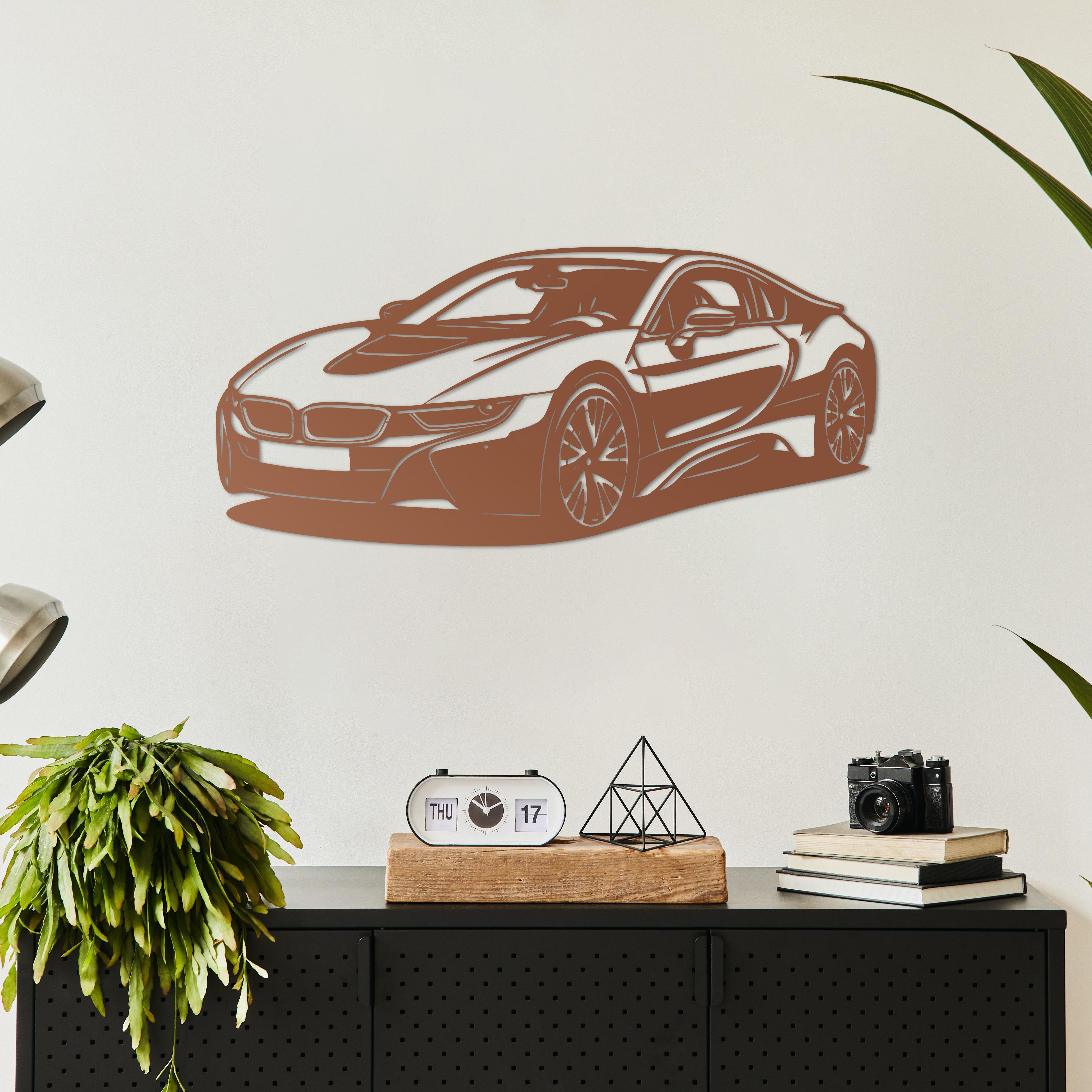 BMW i8 – Spor Araba Metal Duvar Dekoru