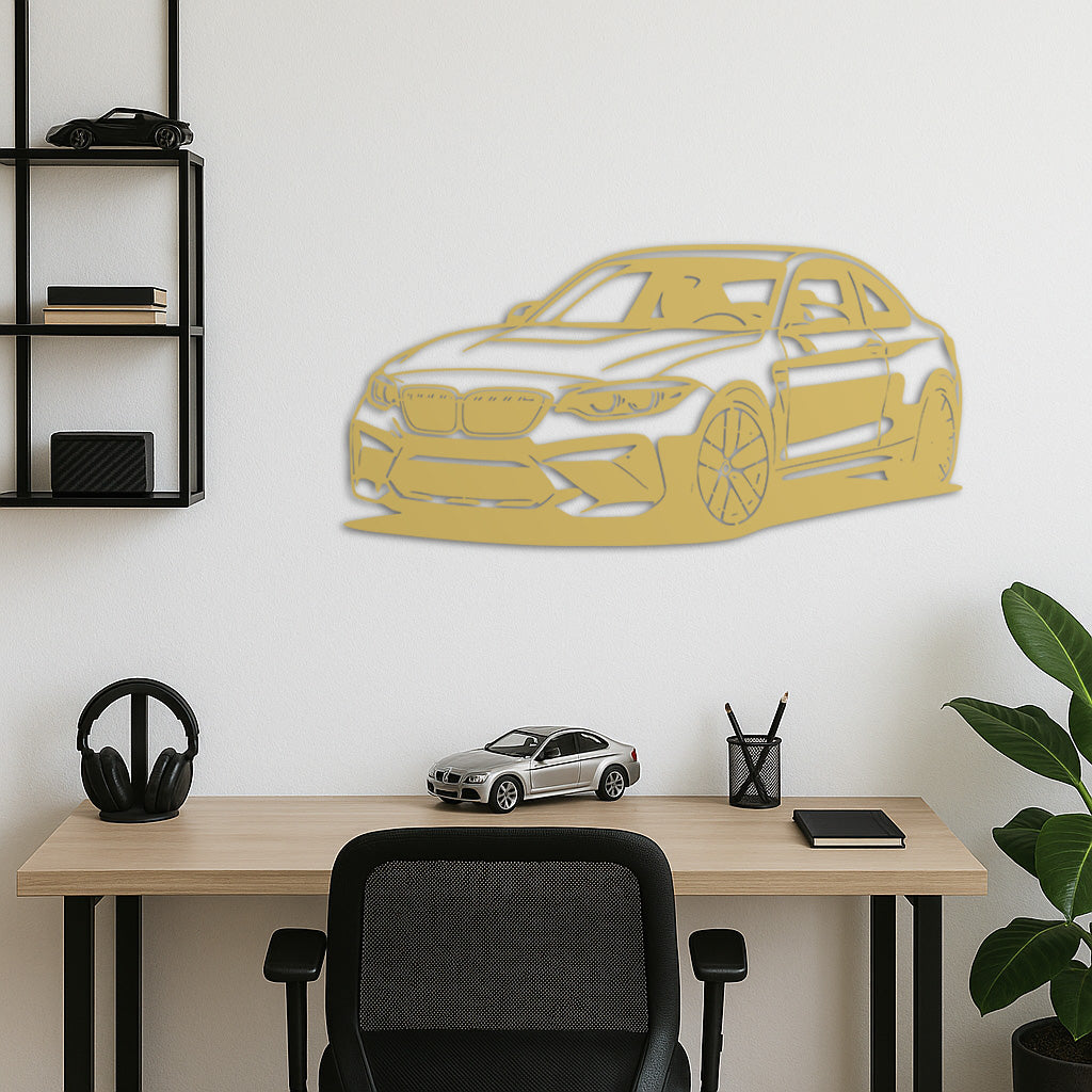 BMW M2 – Kompakt Spor Araba Metal Duvar Dekoru