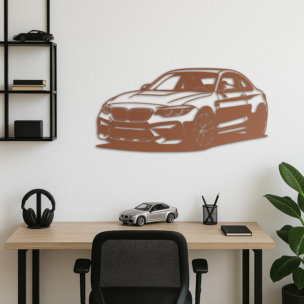 BMW M2 – Kompakt Spor Araba Metal Duvar Dekoru