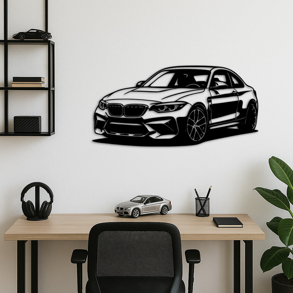 BMW M2 – Kompakt Spor Araba Metal Duvar Dekoru