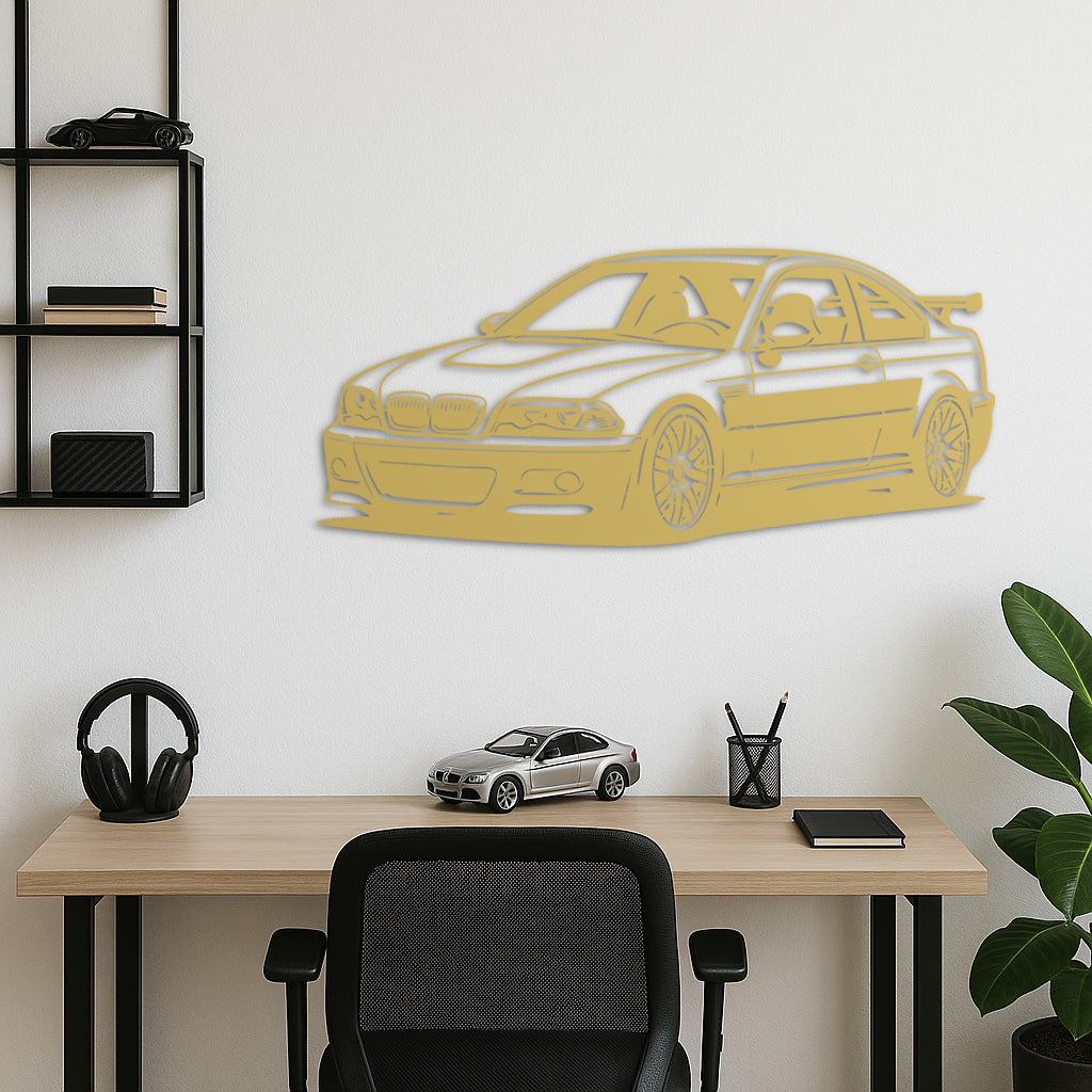 BMW M3 GTR – Spor Araba Metal Duvar Dekoru