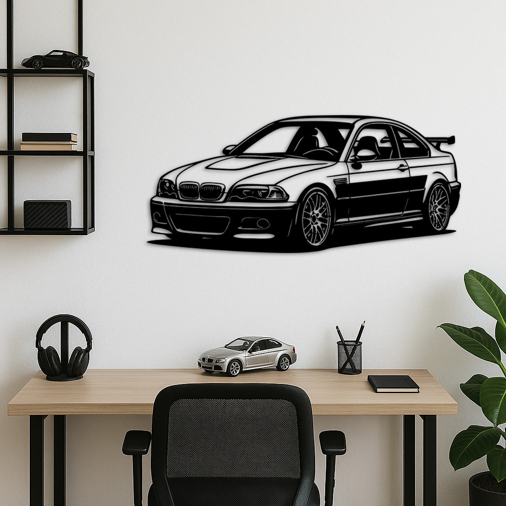 BMW M3 GTR – Spor Araba Metal Duvar Dekoru