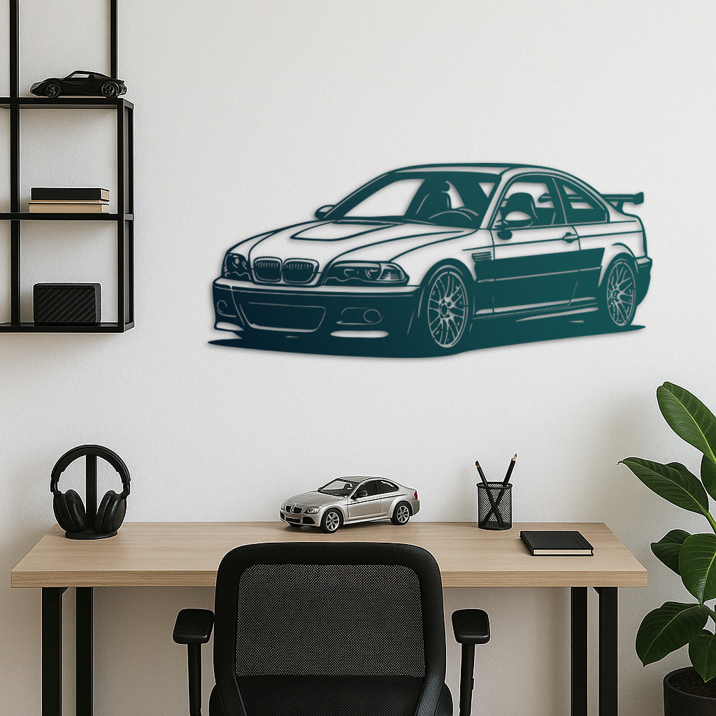 BMW M3 GTR – Spor Araba Metal Duvar Dekoru