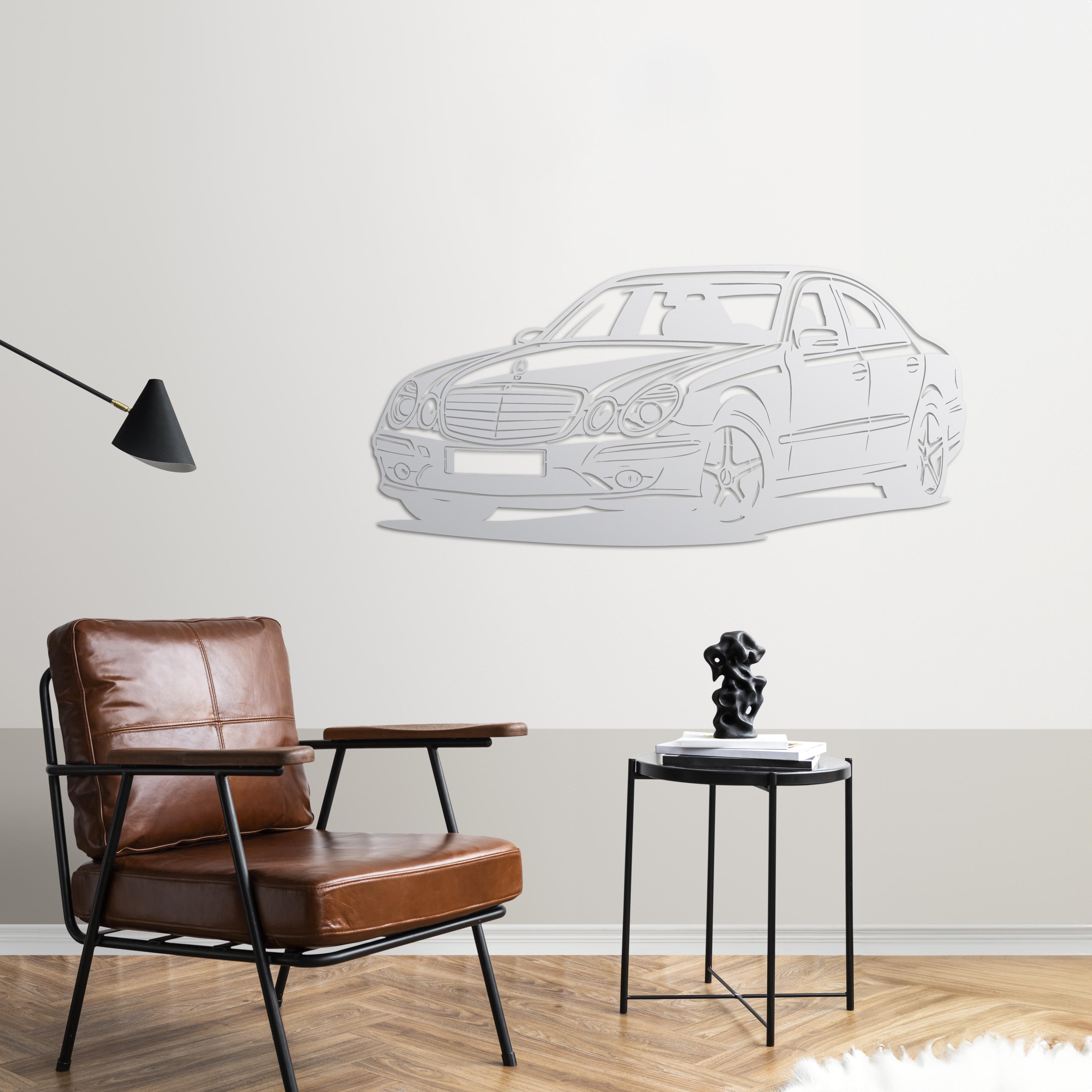 Mercedes-Benz W211 E-Class – Araba Metal Duvar Dekoru Laser Artique