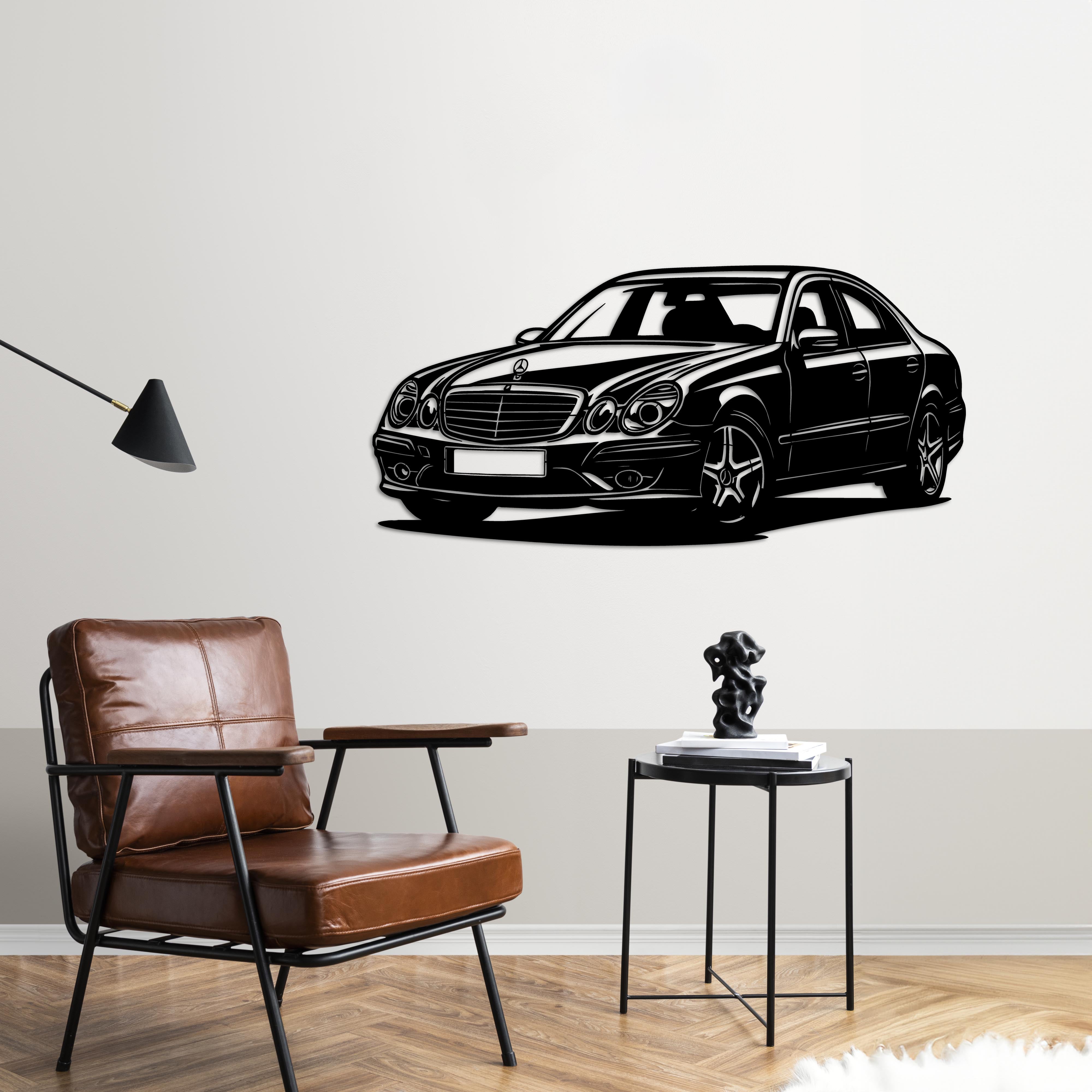 Mercedes-Benz W211 E-Class – Araba Metal Duvar Dekoru Laser Artique