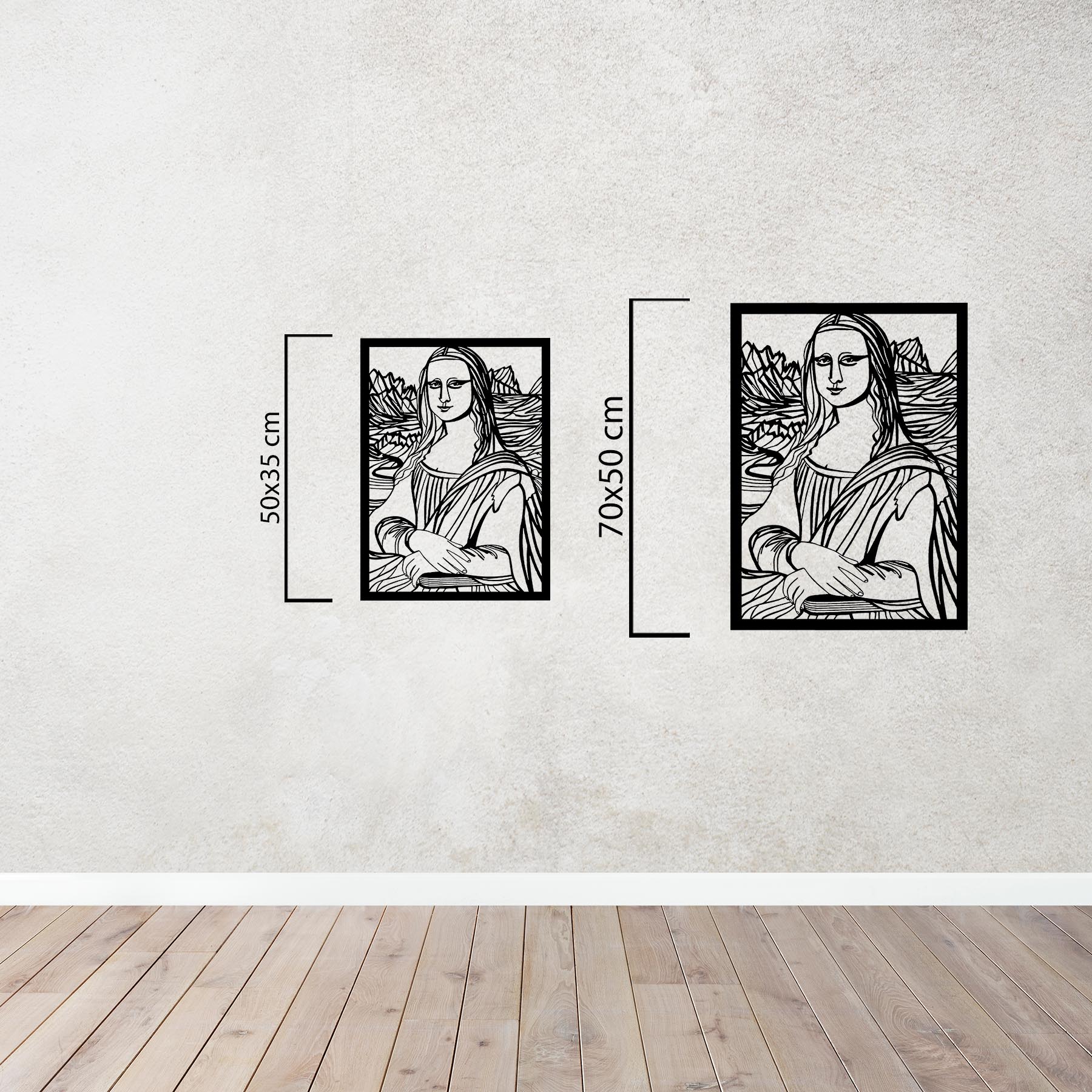 Mona Lisa Metal Duvar Dekoru