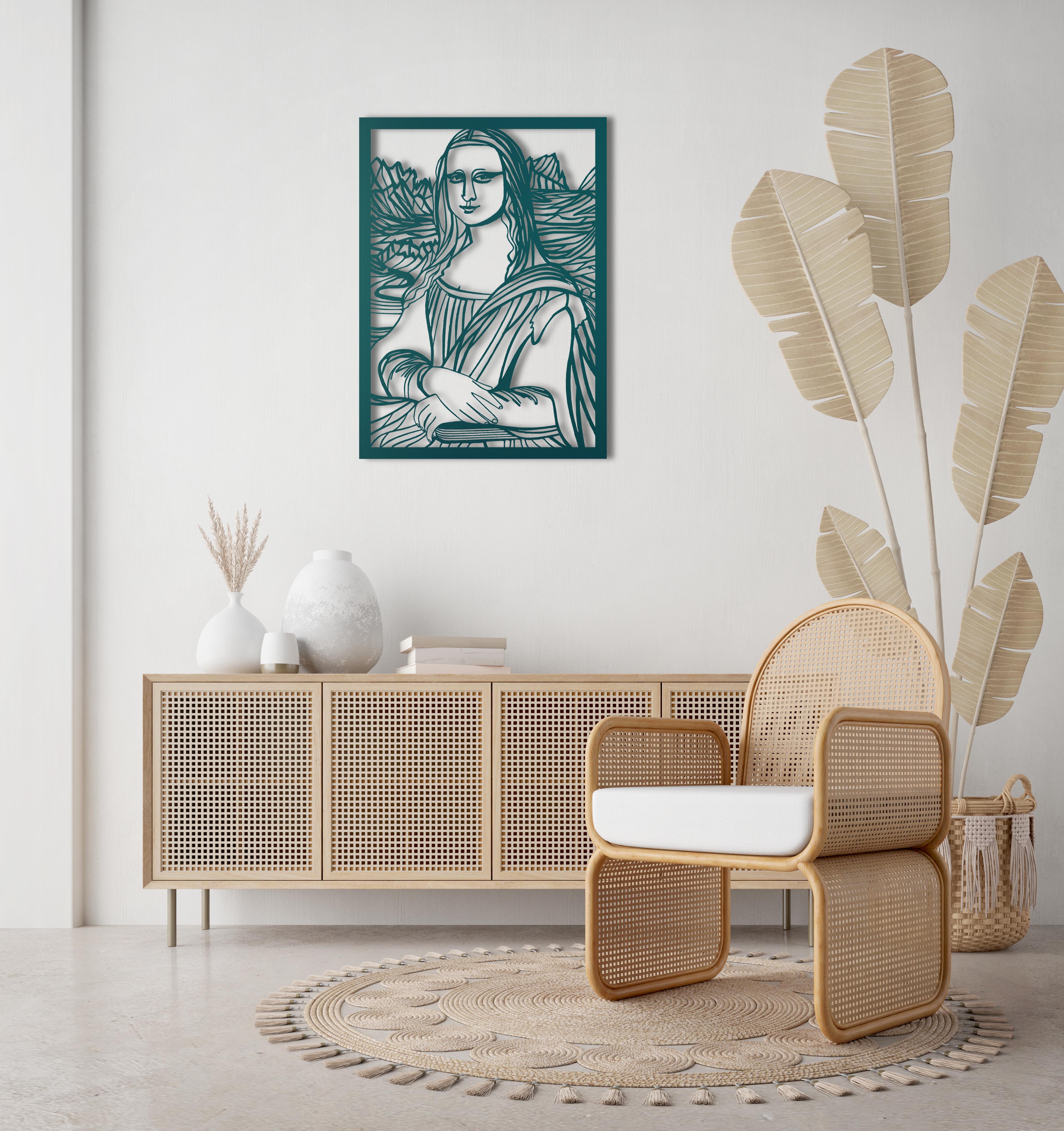 Mona Lisa Metal Duvar Dekoru