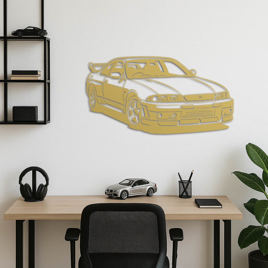 Nissan Skyline R33 – Araba Metal Duvar Dekoru Laser Artique