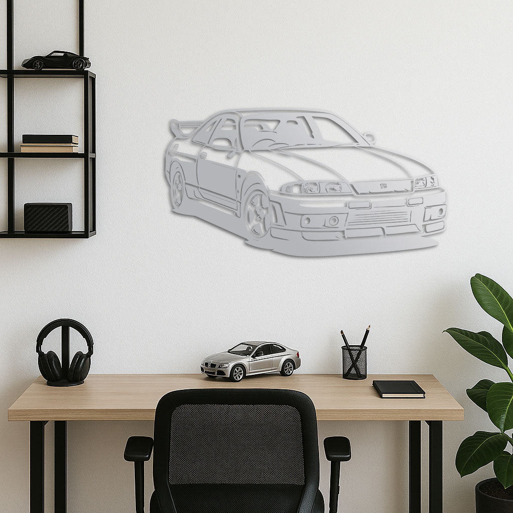 Nissan Skyline R33 – Araba Metal Duvar Dekoru Laser Artique