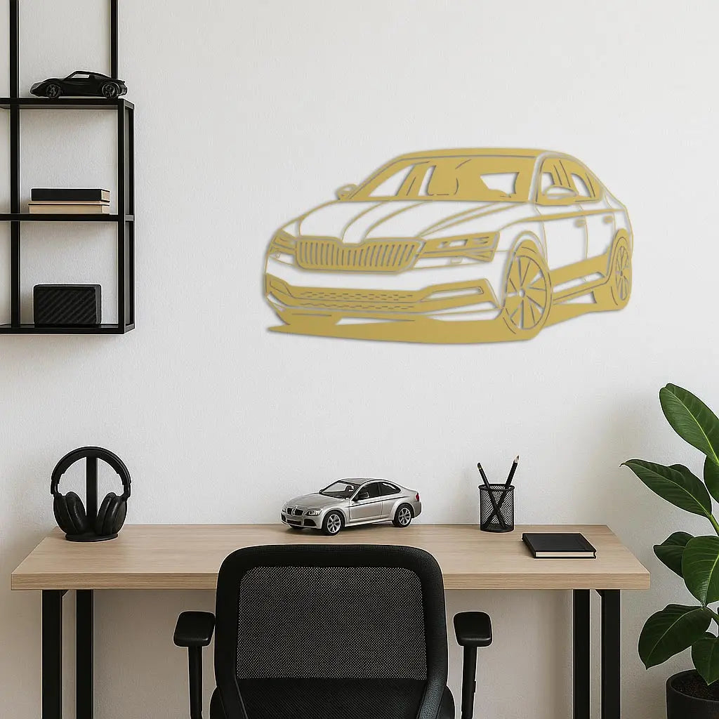 Skoda Superb – Araba Metal Duvar Dekoru Laser Artique
