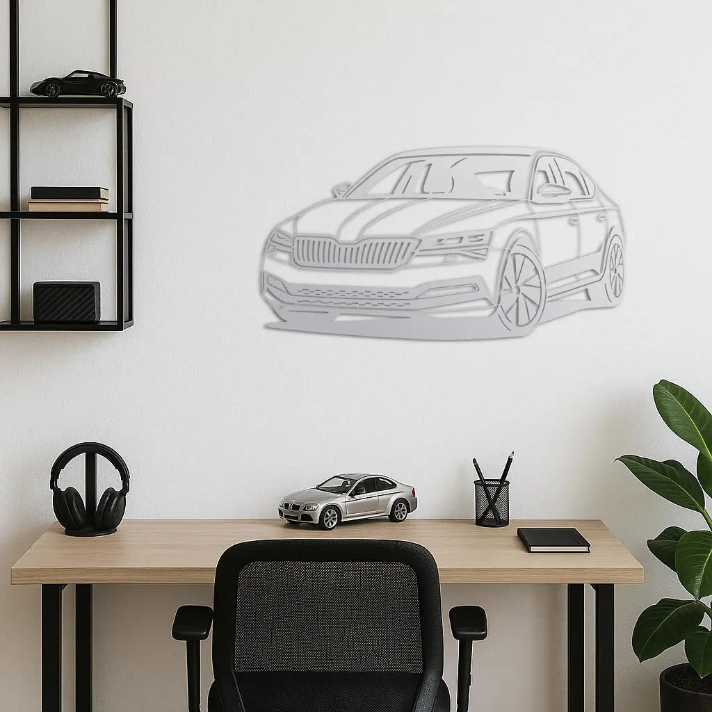 Skoda Superb – Araba Metal Duvar Dekoru Laser Artique