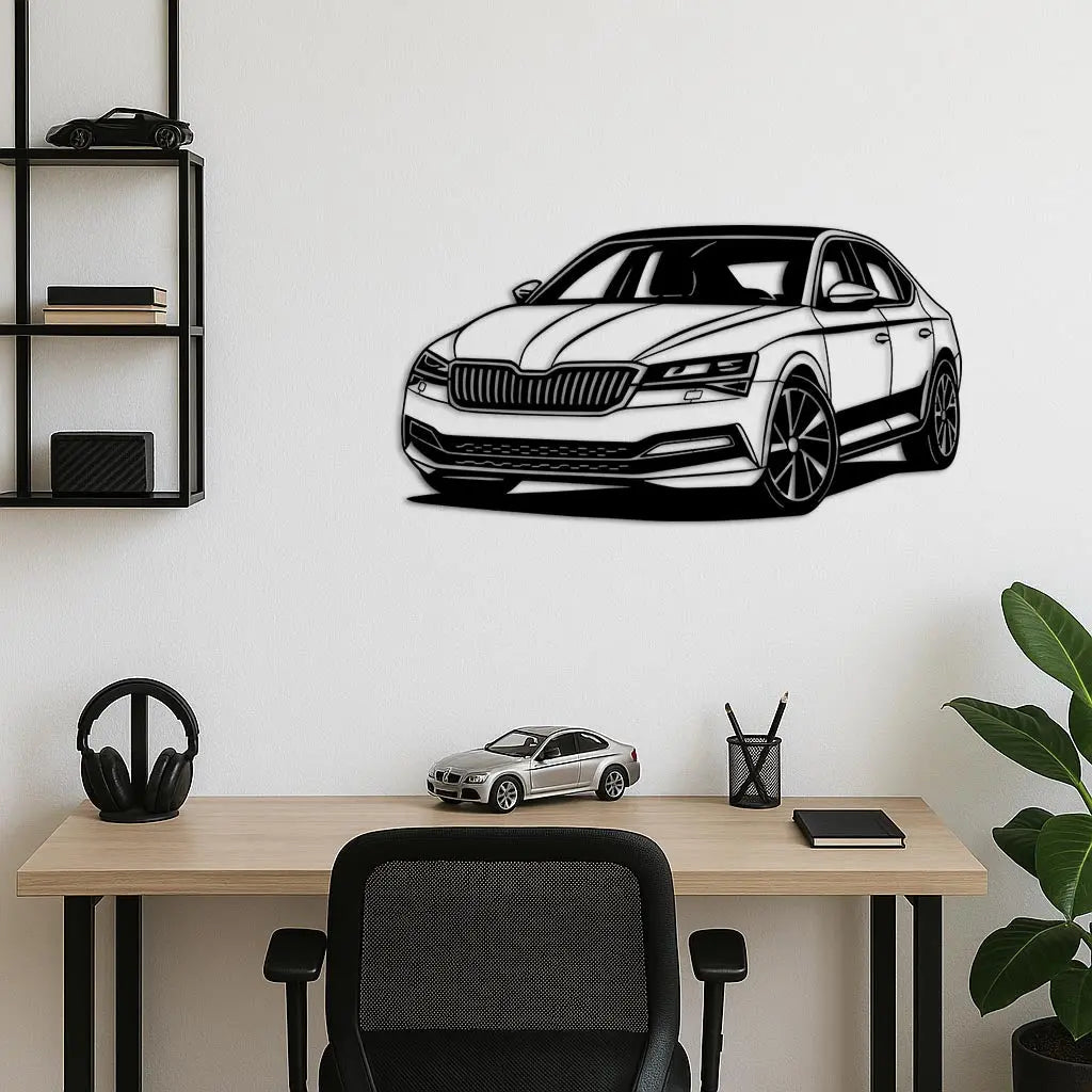 Skoda Superb – Araba Metal Duvar Dekoru Laser Artique