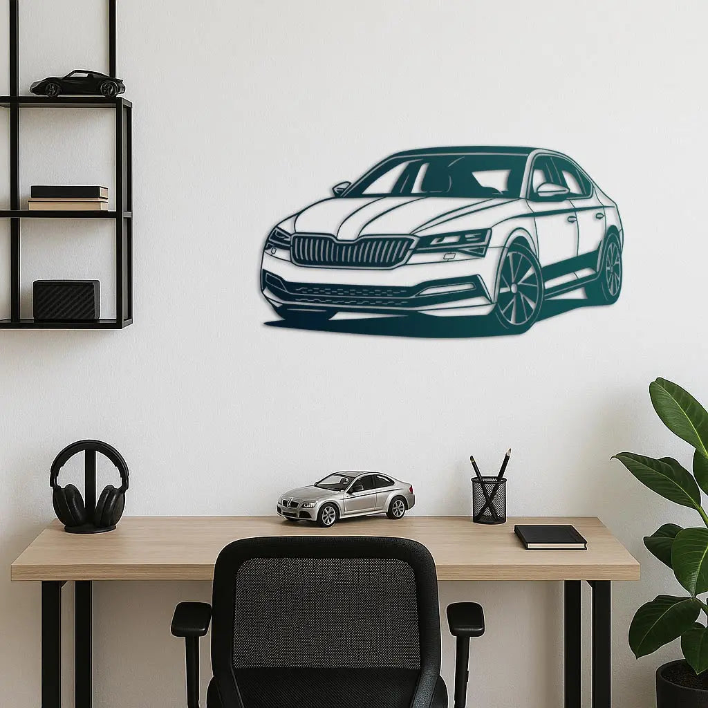 Skoda Superb – Araba Metal Duvar Dekoru Laser Artique