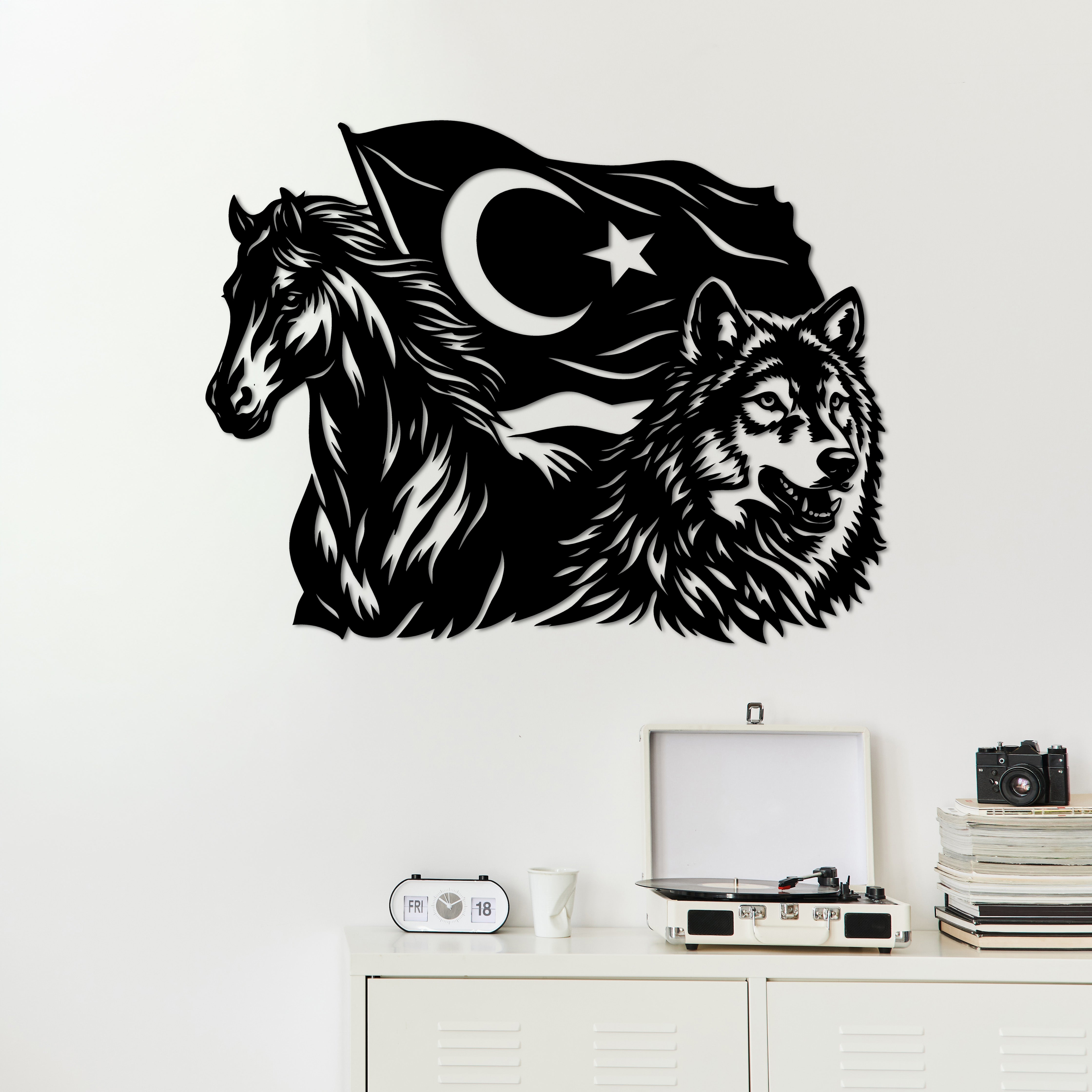 Köklerinden Gelen Türk'ün Gücü Metal Duvar Dekoru