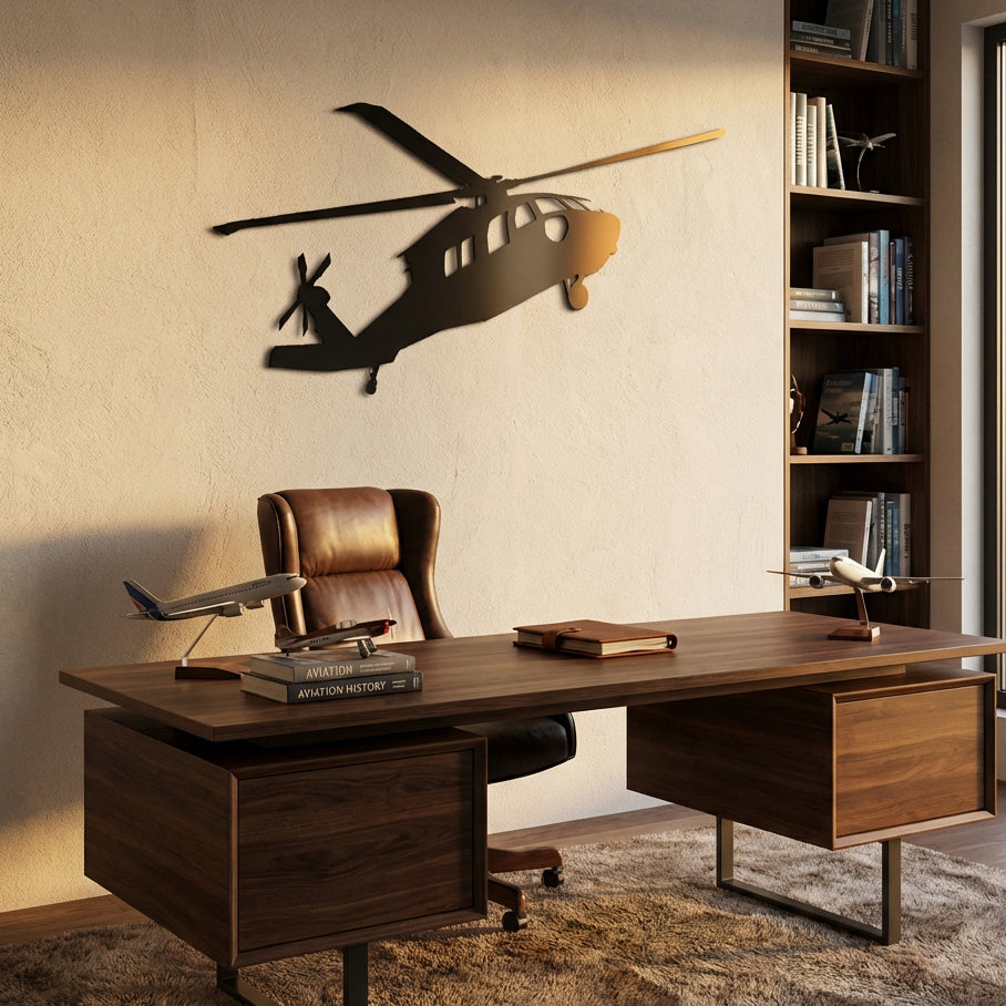 UH-60 Black Hawk – Helikopter Metal Duvar Dekoru