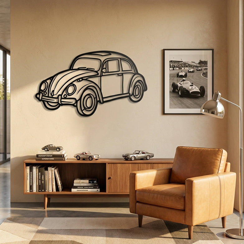 Volkswagen Beetle –  Araba Metal Duvar Dekoru
