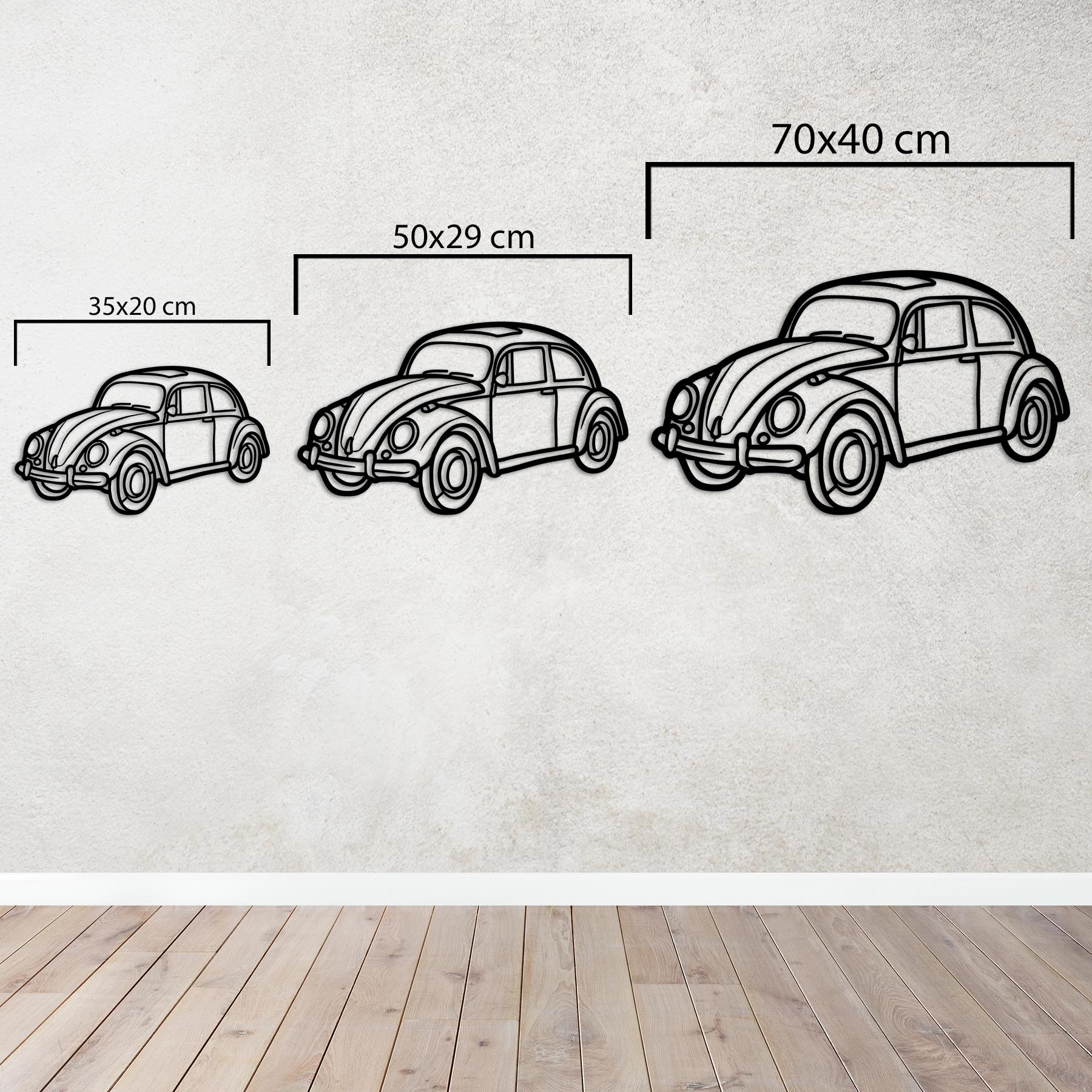Volkswagen Beetle –  Araba Metal Duvar Dekoru