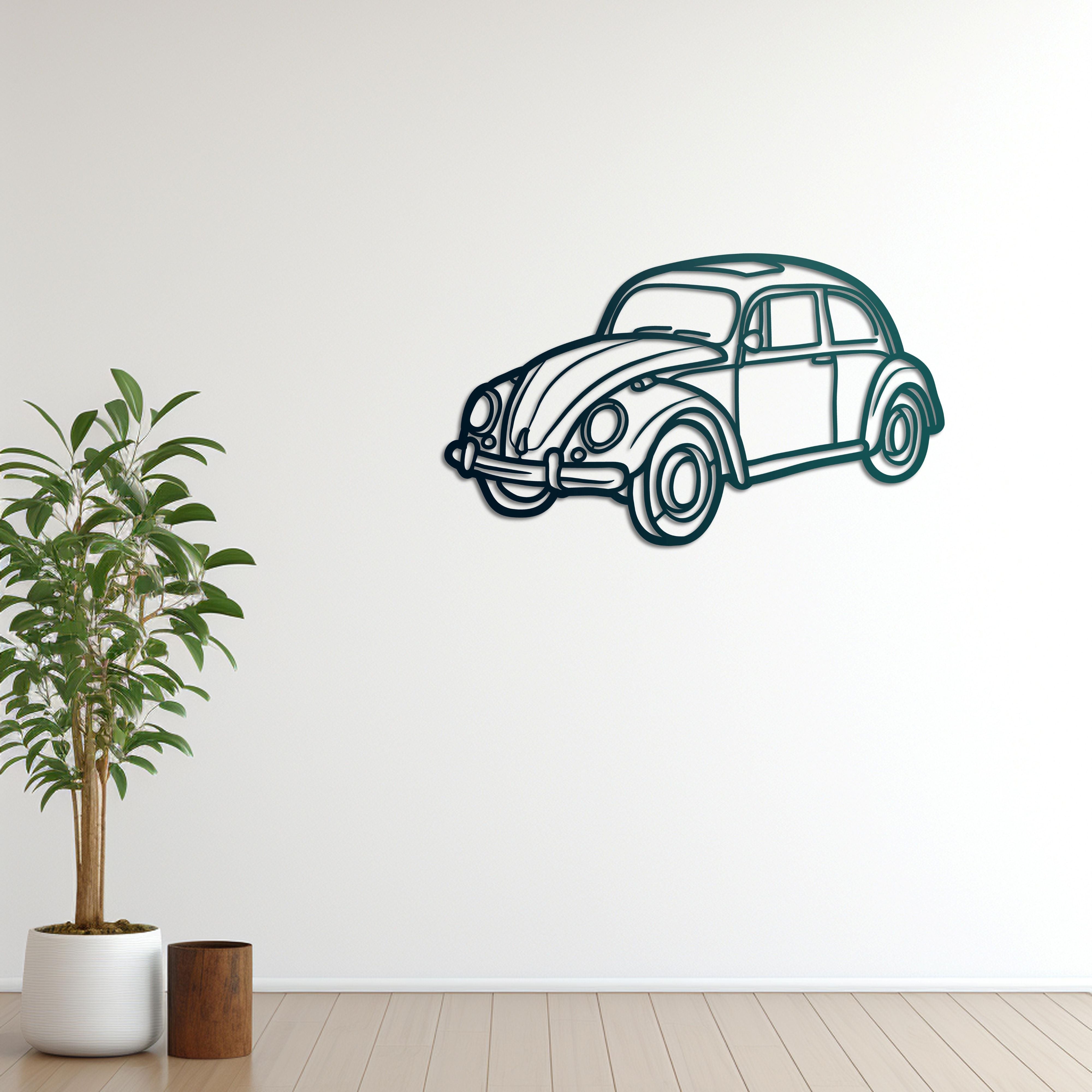 Volkswagen Beetle –  Araba Metal Duvar Dekoru