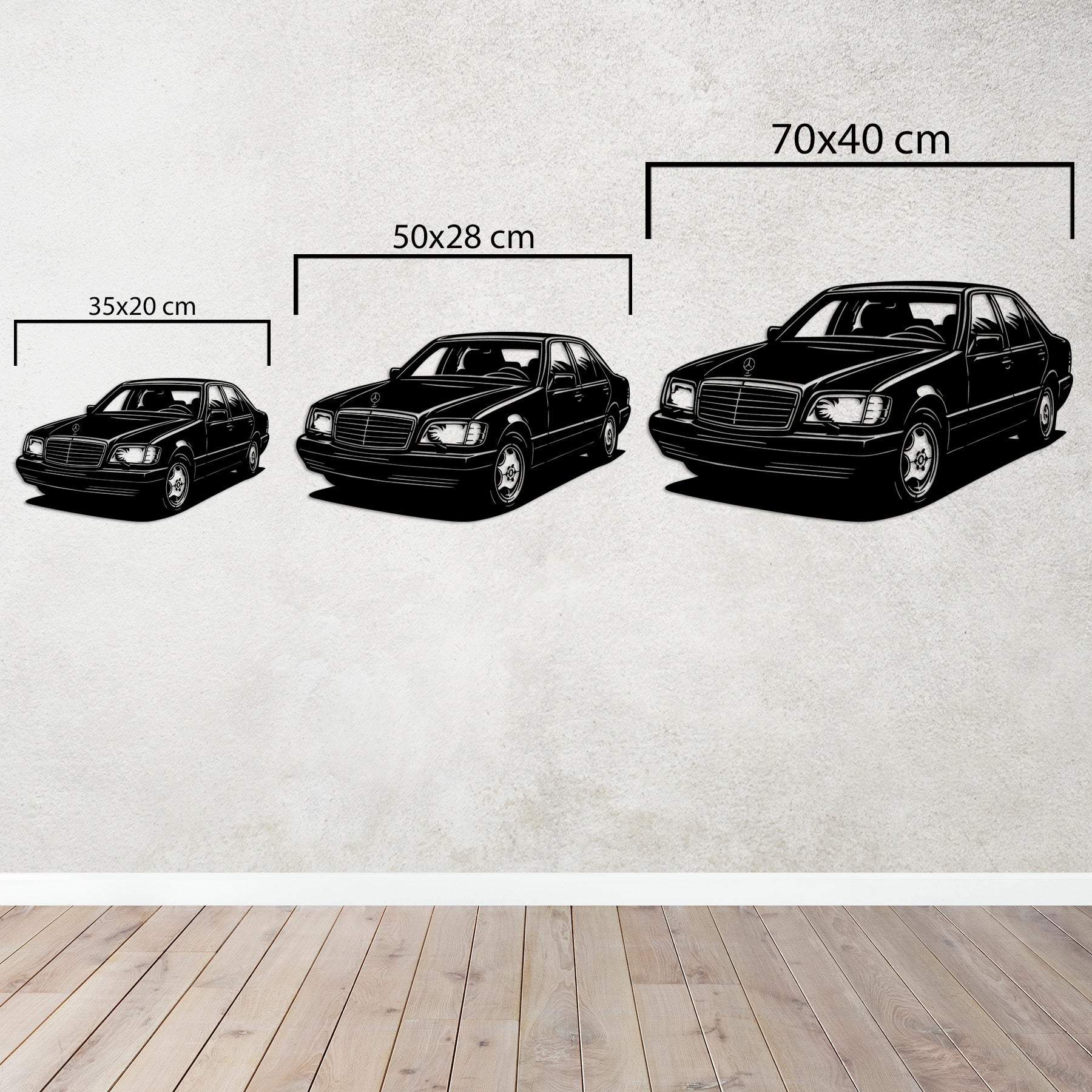 Mercedes W140 – Araba Metal Duvar Dekoru