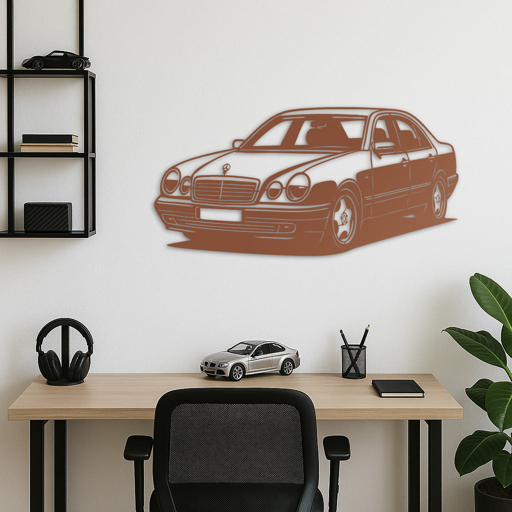 Mercedes W210 – Klasik E-Serisi Araba Metal Duvar Dekoru